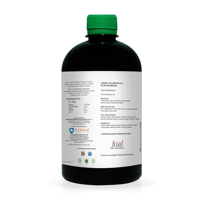 Proyoung Chlorophyll - Plus Guarana Seed Extract-500Ml - Image 2