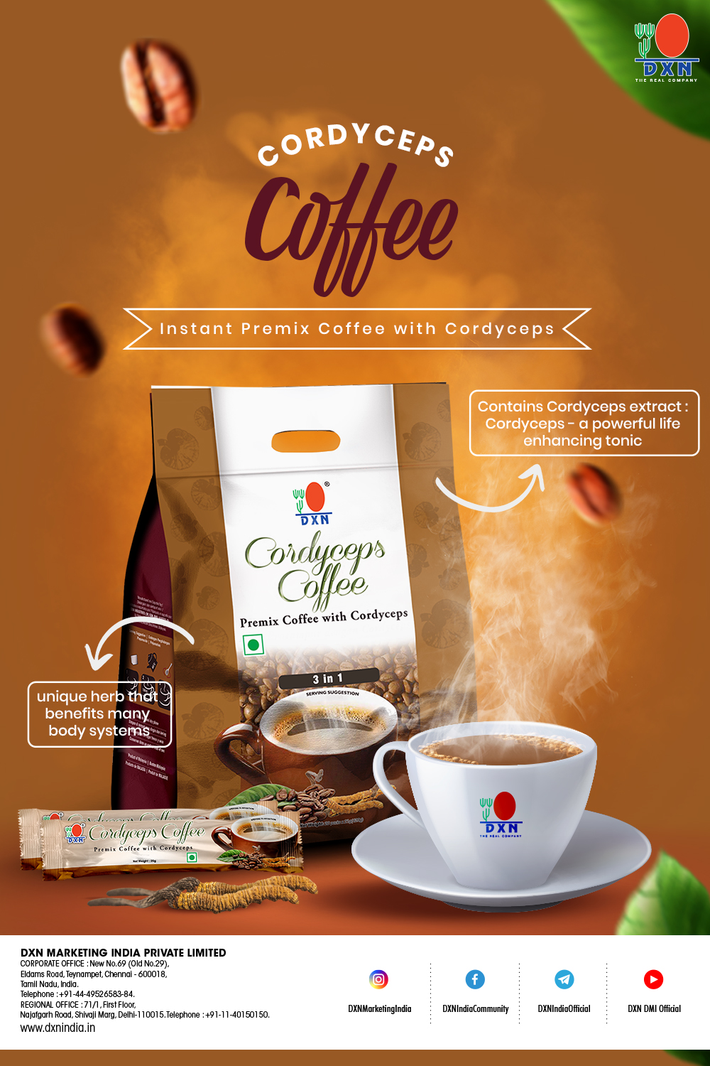 Dxn Cordyceps Coffee 3 In 1 - Image 2