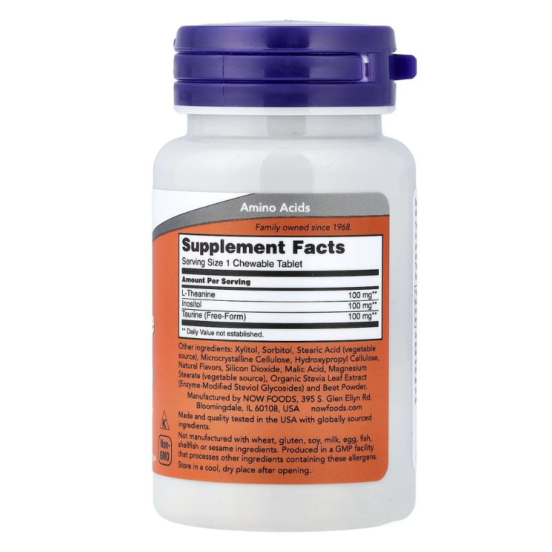 Now L-Theranine 100mg 90 tablets - Image 1